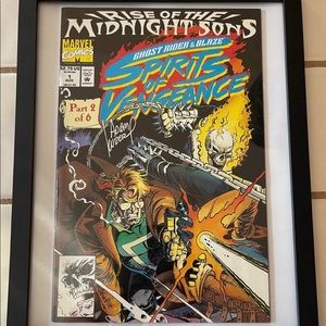 Ghost Rider & Blaze #1 Midnight Sons SIgned By Artist Adam Kubert